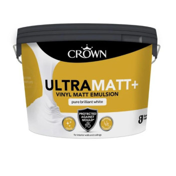 Crown Trade Ultra Matt Mould + Vinyl Emulsion Brilliant White 10L