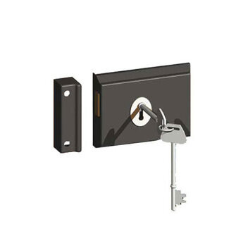 Rim Dead Lock Reversible Black 100 x 75mm*
