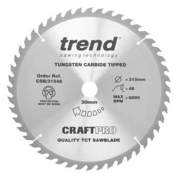 Trend CSB/31548 Craft Saw Blade 315 x 48T x 30mm Bore*