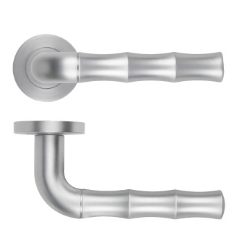 Vasco Lever On Round Rose Satin Chrome Finish