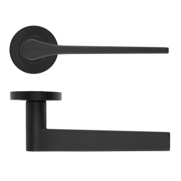Gio Lever On Round Rose Oscuro Matt Black Finish