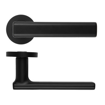 Frigo Lever On Round Rose Oscuro Matt Black Finish