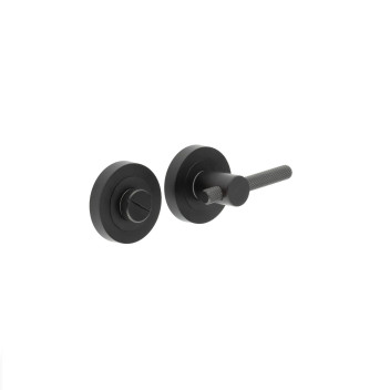 Bathroom Turn & Release Knurled To Suit Bari Lever Matt Black*