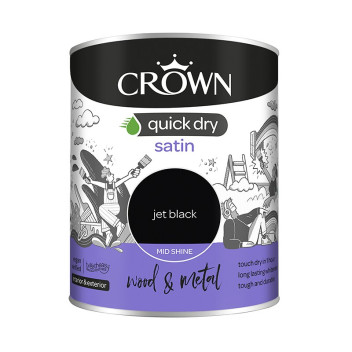 Crown Quick Dry Satin Jet Black 750ml*