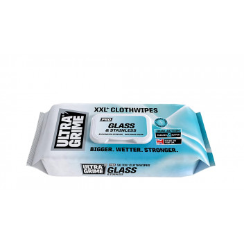 Ultra Grime Glass & Stainless  XXL Wipes Foil Pack (50)*
