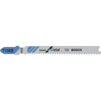 Bosch T118B Jigsaw Blades Metal / Fine 2.56mm (5)*