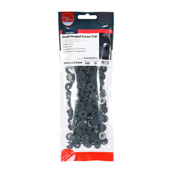 Hinged Screw Cap 6-8 Gauge Dark Grey (100)*