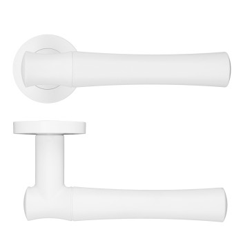 Aldo Lever On Round Rose Powder Coated White Finish