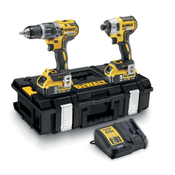 Dewalt Combi / Impact Driver Twin Kit DCK266P2-GB 18v 2 x 5.0amp