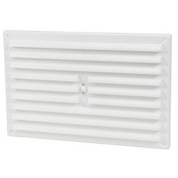 Vent Adjustable Hit Miss Plastic White 9x6*