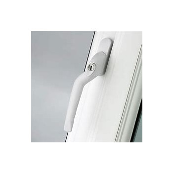 Window Handle Espag Offset White LH 40mm*