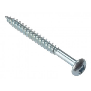 Woodscrew Zinc Plated Round Head 10 x 1 (200)