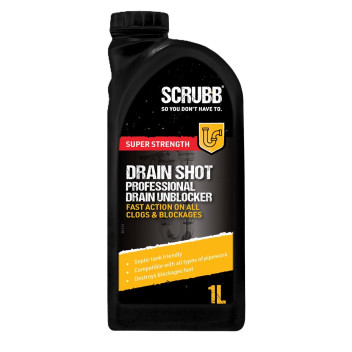 SCRUBB Drain Shot - Professional Drain Unblocker 1ltr