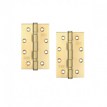 Hinge Ball Bearing Butt Slim Satin Brass102 x 63 x 2.5mm (2)