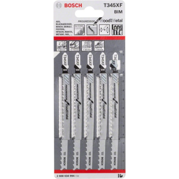 Bosch T345Xf Jigsaw Blades Wood Metal / Long (5)*