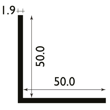 Angle Plastic White 2.44m x 50mm*