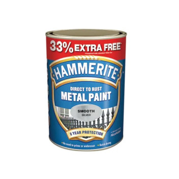 Hammerite Paint Smooth Silver 750ml