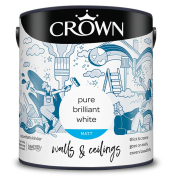 Crown Matt Emulsion Brilliant White 2.5l*