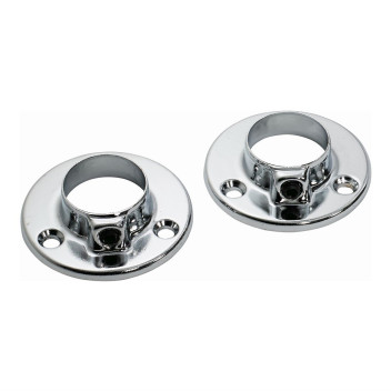 Tube Chrome Round Wall Bracket 25mm (2)*