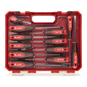 Milwaukee Lobe Screwdriver Set PZ/PH/TX/SLT/VDE 12Pk*