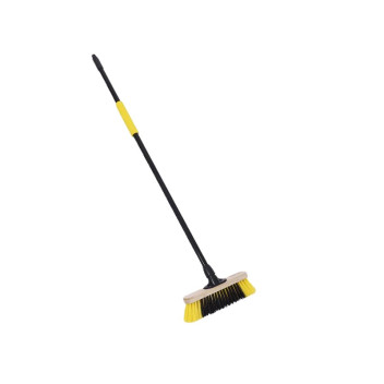 Bulldozer Dual PET Filled Soft Broom with Metal Handle 11\"