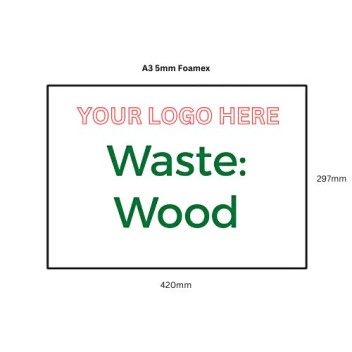 Custom Logo 5mm Foamex Sign A3 Waste Wood*