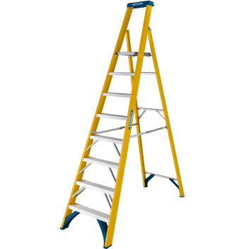 Werner 717 Series Fibreglass Platform Stepladder 8 Tread