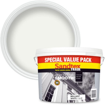 Sandtex Trade Paint Masonry Smooth Brilliant White 7.5L*