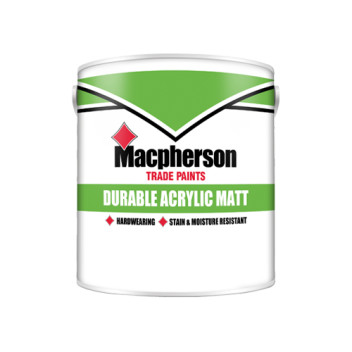 Macpherson Durable Acrylic Matt Emulsion Mixed Colour 5L