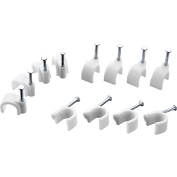 Cable Clips Round 5mm White (50)*