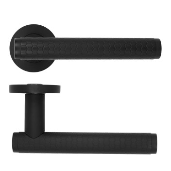 Favo Lever On Round Rose Oscuro Matt Black Finish
