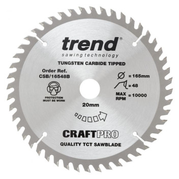 Trend CSB/16548B Craft Saw Blade 165 x 48T x 20mm Bore*