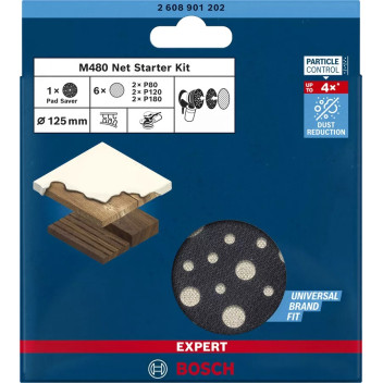 Bosch Orbital Sanding Disc Mixed 80/120/180 Plus Backing Pad 125mm*
