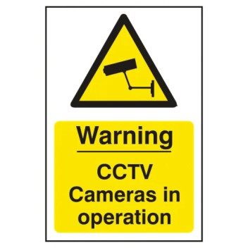 Signage Warning CCTV In Operation Rigid 200 x 300mm*