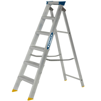 Werner 714 Series Aluminium Swingback Stepladder 6 Tread