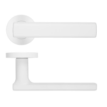 Frigo Lever On Round Rose Powder Coated White Finish