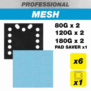 Trend AB/QTR/M7/P Pro 115X107 Quarter Sanding Pad 80/120/180/Ps 7P