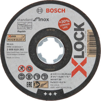 Bosch X- Lock Inox Cutting Disc 115mm*