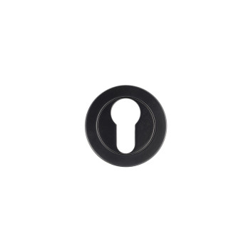 Euro Profile Escutcheon 50mm dia Powder Coat Black