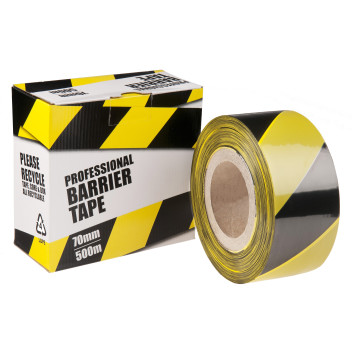 Tape Barrier Non Adhesive Black / Yellow (500m)*