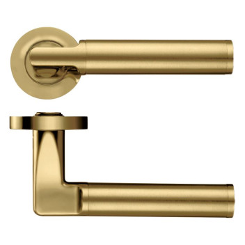 Millan Lever On Round Rose Satin Brass