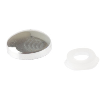 Domed Screw Cap 6-8 Gauge Chrome (200)*