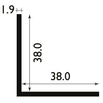 Angle Aluminium 2.44m x 38mm*