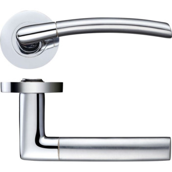 Door Handle Olympus Lever On Round Rose SC/CP