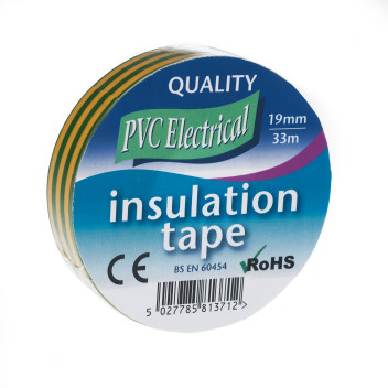 Tape Electrical Green / Yellow (33m)*