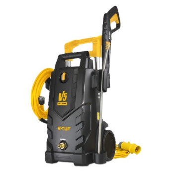V-TUF V5 TOUGH 150 Bar Pressure Washer 8m Hi-vis Hose & 5m cable 110v