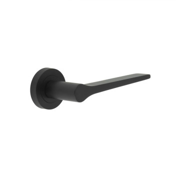 Apennine Lever On Round Rose Antique Brass Finish