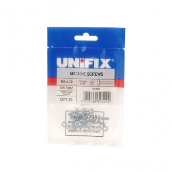 Pre Pack Machine Screw Bzp Pan M6 X 50mm (10)
