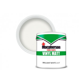Macpherson Vinyl Matt Emulsion Brilliant White 2.5L