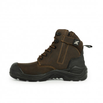 Xpert Pro Zipster S3L Safety Zip-Side Boot Brown Saize 11